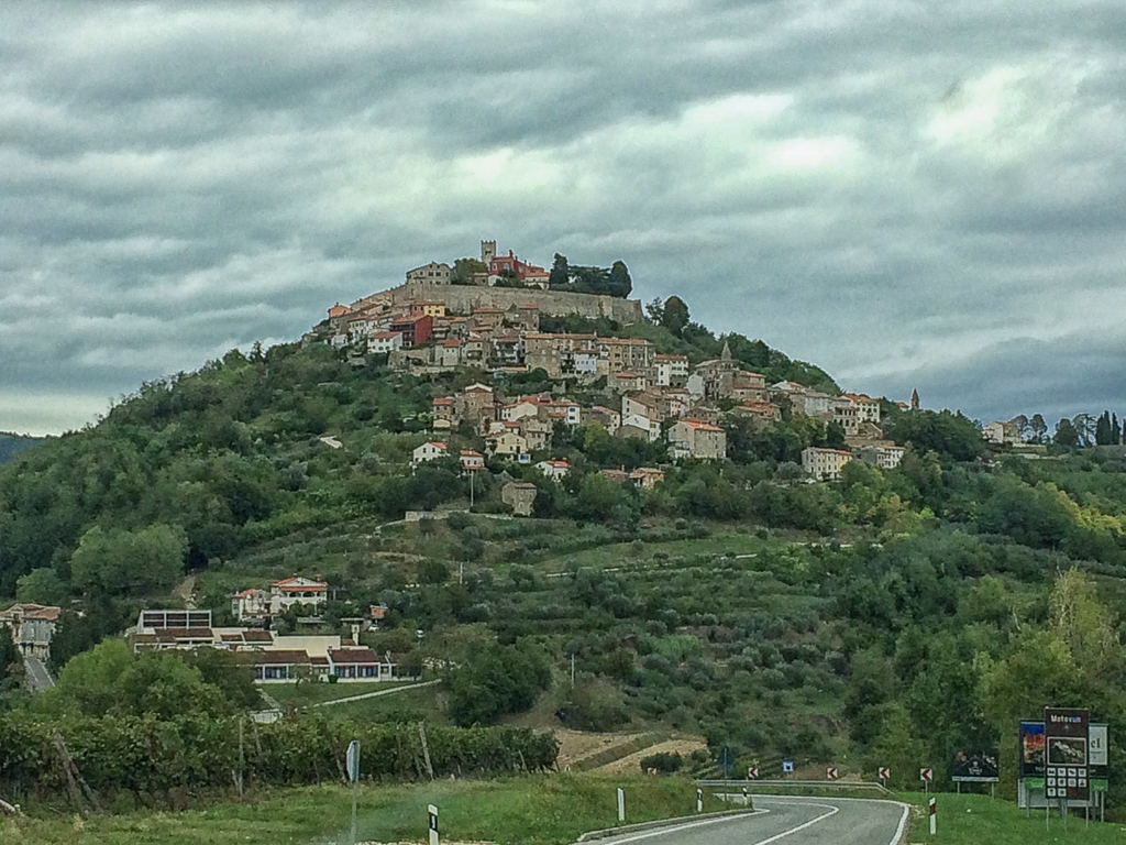The hilltop town of Motovun Croatia